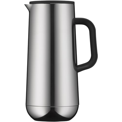 WMF Impulse - Termo 1L con Función Aislante Frío y Calor por 24h con Cierre a Presión, Acero Inoxidable Cromargan 18/10, Plateado