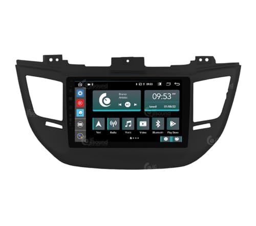 Radio de Coche para Hyundai Tucson Negro (con navegación y cámara de visión Trasera de Serie) Android GPS Bluetooth WiFi USB Dab+ Touchscreen 9" 8core Carplay AndroidAuto