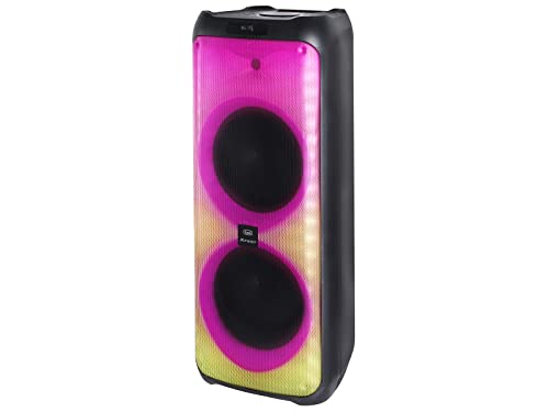 WeGeek Trevi XFEST XF 4100 Pro - Altavoz Amplificado de 300 W, Bluetooth, USB, AUX-IN, TWS, Luces de Efecto Llama de Fuego, Llama, Discolight