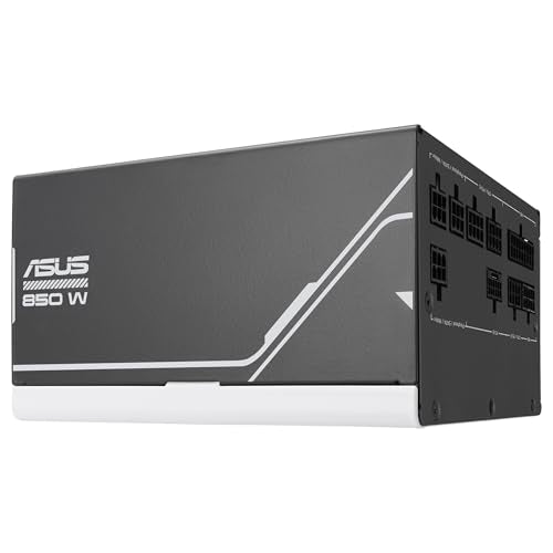 ASUS Prime 850W Gold (850 vatios, Compatible con ATX 3.1, Fuente de alimentación Totalmente Modular, 80+ Gold, rodamientos de Bolas Dobles, Dos Opciones de Color en uno, 8 años de Cobertura)