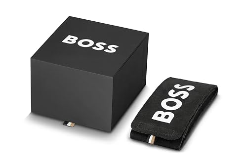 BOSS Reloj Cronógrafo de Cuarzo para Hombre 44mm Colección Champion con Pulsera de Acero Inoxidable o de Cuero, Función de Fecha, 3 Subdiales, Resistencia al Agua 10ATM