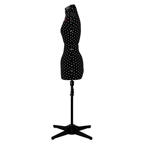 Prym 611752 Prymadonna Polka Dots-Busto de Sastre, Talla S, Negro con Puntos Blancos, Size S (36-42)