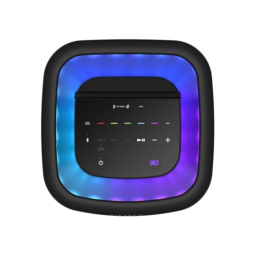 Sony ULT TOWER 10, Altavoz bluetooth para fiestas con ULT POWER SOUND y Deep Bass, altavoces X-Balanced, iluminación LED 360, funciones para fiestas, micrófono inalámbrico, portátil, ruedas giratorias
