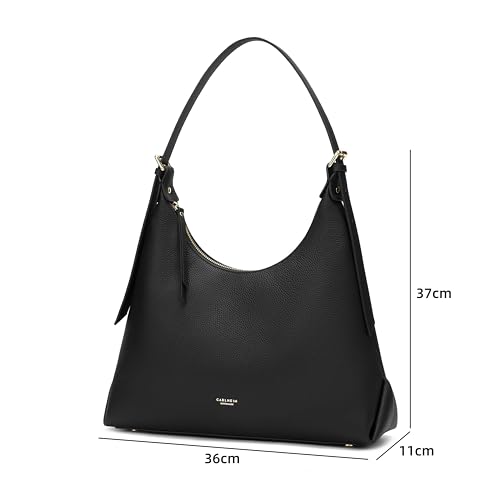 Carlheim, Gotland Genuine Leather collection, Vera Genuine Leather Handbag (Black)