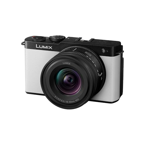 Panasonic Lumix DC-S9NE-W Cámara para Vlog con Fotograma Completo y Puerta Abierta sin Espejo, 24,2 MP, Vídeo 6K/4K, PDAF de 779 Puntos, WiFi 5 GHz, Blanco, con S-R1840 18-40mm S Lente De Cámara