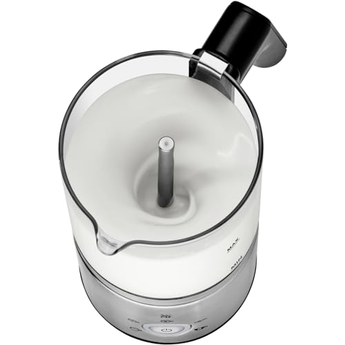 WMF Lono - Espumador de leche de cristal eléctrico, 150-250 ml, 650 W, batidora de frape, pantalla táctil, para espuma de leche caliente y fría, leche caliente, calentador de leche, cacao, chocolate