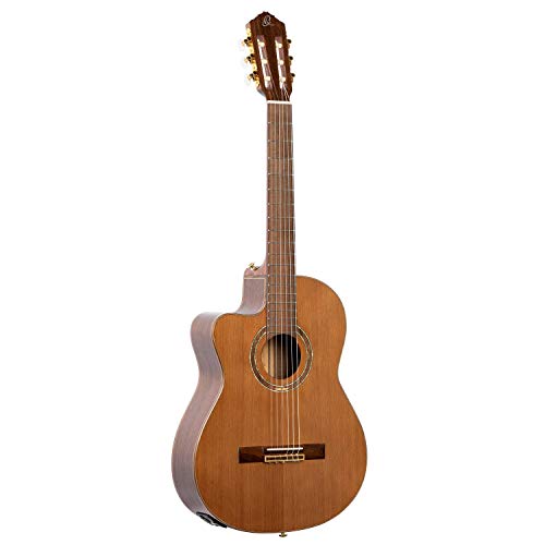 Ortega RCE159MN-L - Guitarra electroacústica (para zurdos, tamaño 4/4)