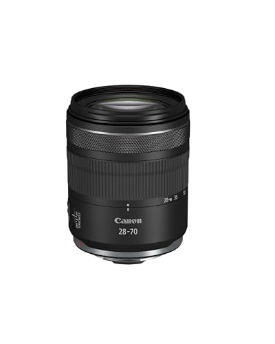 Objetivo zoom estándar Canon RF 28-70mm F2.8 IS STM para cámaras del sistema EOS R con estabilizador de imagen de 5,5 pasos sellado contra las inclemencias meteorológicas y un diseño compacto y ligero