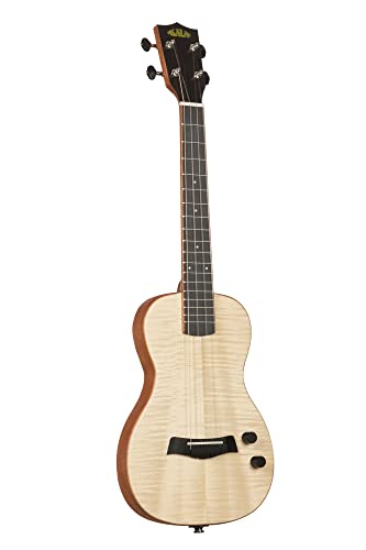 Kala KA SB MAP T Solid Body Electric Flame Arce Tenor, con bolsa