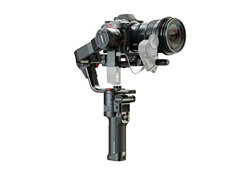 Moza Aircross 3 - Estabilizador de cardán Plegable electrónico de 3 Ejes para cámaras sin Espejo (Carga útil máxima (3,2 kg/7 Libras), Color Negro -Apto para Canon, Sony, Nikon y más cámaras