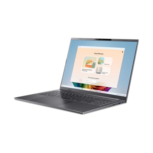 Acer Aspire 16 AI Copilot+ A16-52M, Ordenador Portátil 16" Full HD IPS (Intel Core Ultra 7 258V, 32 GB RAM, 512 GB SSD, Intel ARC 140V GPU, Windows 11 Home), Hierro, Teclado QWERTY Español