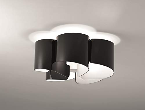 Selene Illuminazione Papiro Plafón 70W Negro Brillante