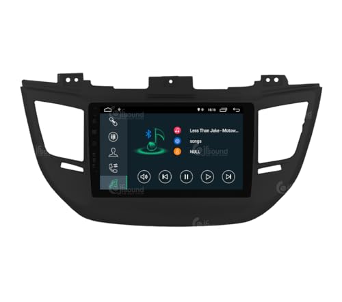 Radio de Coche para Hyundai Tucson Negro (con navegación, cámara de visión Trasera y Amplificador Kenwood de Serie) Android GPS Bluetooth WiFi USB Dab+ Touchscreen 9" 4core Carplay AndroidAuto