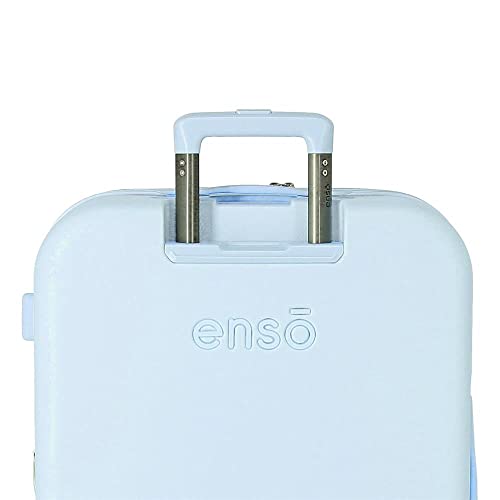 Enso Bonjour Maleta mediana Azul 48x70x28 cms Rígida ABS Cierre TSA integrado 79L 4,32 kgs 4 Ruedas dobles