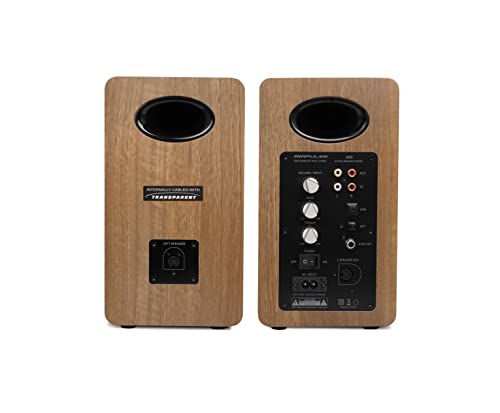 EDIFIER AIRPULSE A80 - Sistema de altavoces de estantería 2.0 (100 W) con Bluetooth V5.0 (aptX), tweeter de bocina de cinta para agudos precisos y claros, posibilidades de conexión versátiles, incluye