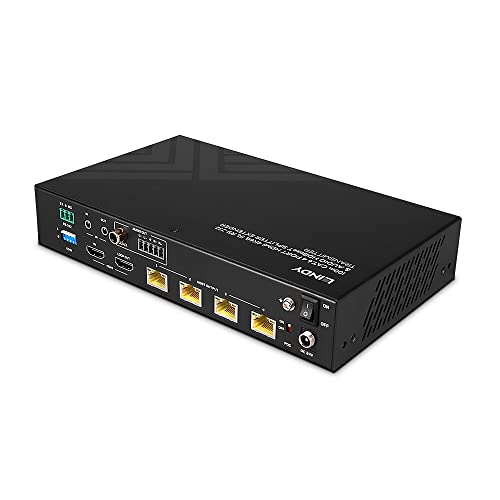 LINDY 38355 Extensor-Divisor de 4 puertos HDbaseT HDMI 4K60, Cat.6, 100m