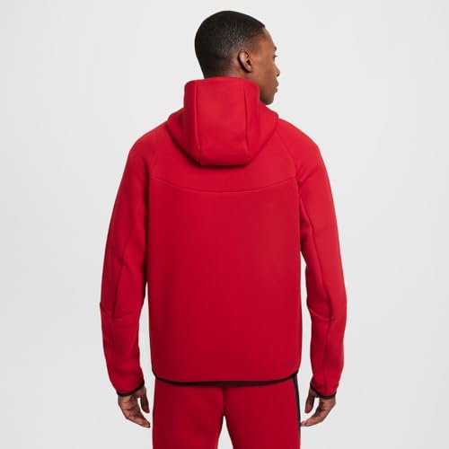 Nike Tech Sudadera con Capucha Windrunner con Cremallera Completa - Hombre, Gym Red/Black, HV0949-687, S