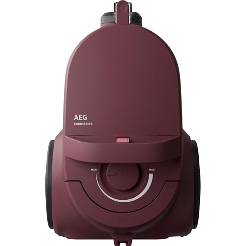 AEG Aspiradora de Trineo Sin Bolsa AL51C1DRF, 1000W, Filtro HEPA, 78dB, Capacidad 2 L, Radio de Acción 9m, Ideal Suelos Duros y Alfombras, Rojo