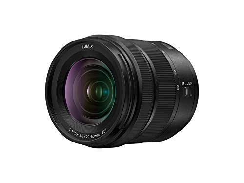 Panasonic LUMIX S-R2060E - Objetivo (20-60 mm, F3.5-5.6, tamaño de filtro 67 mm, resistente a salpicaduras de agua y protección contra el frío) negro