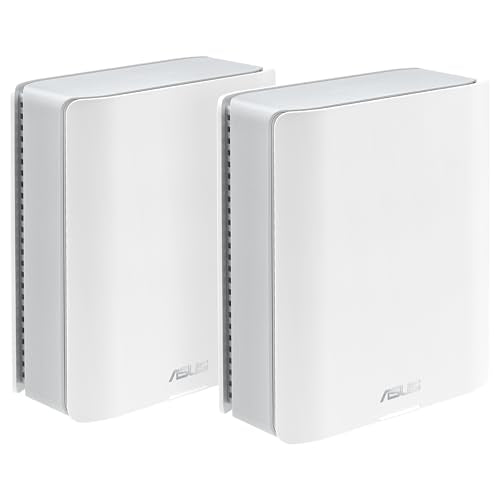 ASUS ZenWiFi BT8 2-Pack - WiFi 7 Mesh tribanda, 14 Gbps, Dos Puertos 2,5G, Seguridad y Control Parental incluidos, Smart Home Master SSIDs, 4G & 5G Mobile Tethering, Blanco