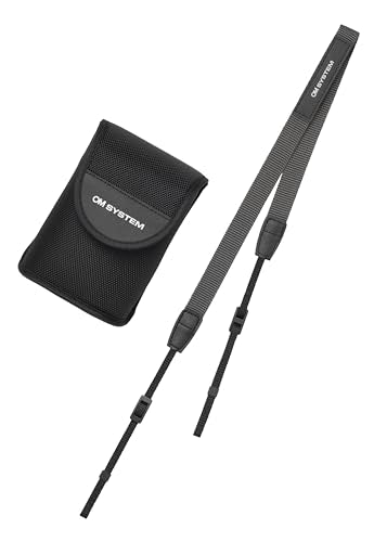 Olympus Prismáticos OM SYSTEM 10x25 WP II Negro, Impermeable, 15 años de garantía, Aumento 10x, corrección dióptrica, prismas BaK-4, Incl. Bolsa y Correa de Transporte