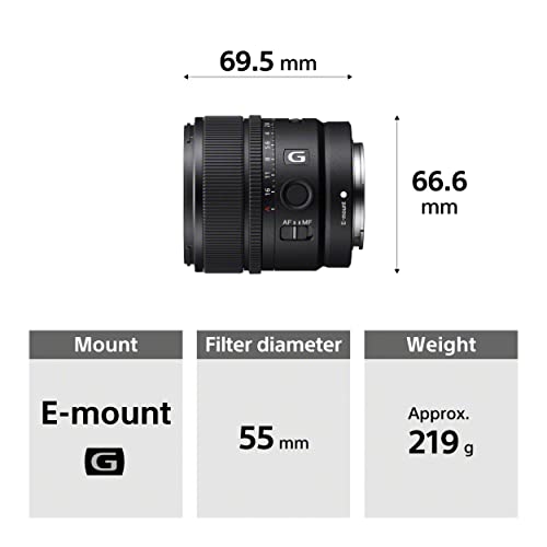 Sony e 15 mm F1.4 G - Objetivo Gran Angular APS - C (SEL15F14G), Negro