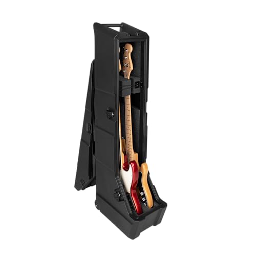 Gator Cases GTR-MINIVAULT-B2 Mini Vault - Funda Exterior de Polietileno con Paredes Gruesas para bajo eléctrico, Color Negro, Negro, Flightcase
