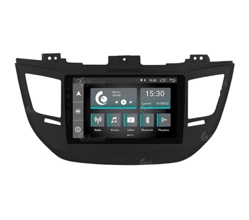 Radio de Coche para Hyundai Tucson Negro (con navegación, cámara de visión Trasera y Amplificador Kenwood de Serie) Android GPS Bluetooth WiFi USB Dab+ Touchscreen 9" 4core Carplay AndroidAuto