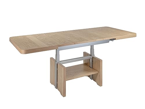 Vierhaus Mesa de café, Madera, Naturaleza, 110(150)/70/56-75 cm