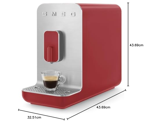 SMEG BCC01RDMEU Cafetera automatica, Plastic, Black