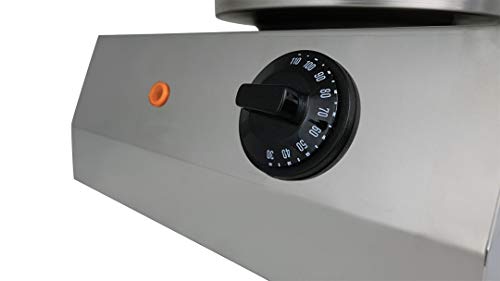 SARO CS-100 Máquina para perros calientes, cilindro de cristal, carcasa de acero inoxidable, control de temperatura 0-110 °C, compacto, 280 x 260 x 420 mm (A x L x H), 1 kW