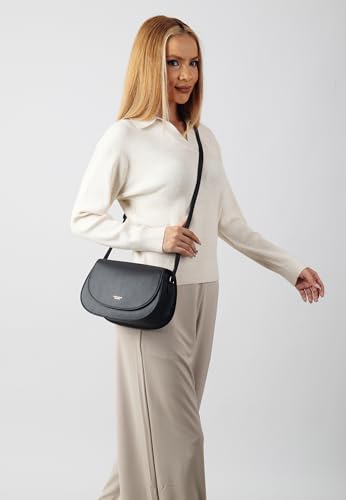 Carlheim, Gotland Genuine Leather collection, Jolie Genuine Leather Handbag (Black)