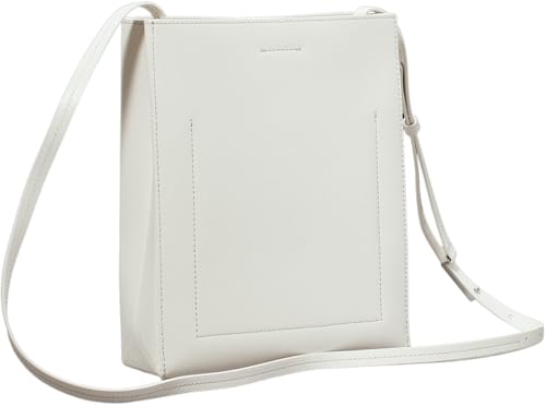 Calvin Klein Bandolera Mujer Crossbody Bag Bolso de Piel, Blanco (Antique White), Talla única