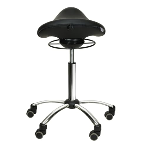 Silla de sillín Comfort con mecanismo de giro rosa