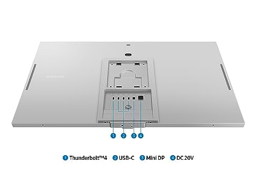 SAMSUNG LS27C902PAUXEN - Monitor ViewFinity S9 S90PC 27” con resolución 5K, Pantalla Mate, calibración Inteligente, Thunderbolt 4 y Puerto DP, cámara 4K Slimfit, Plateado.