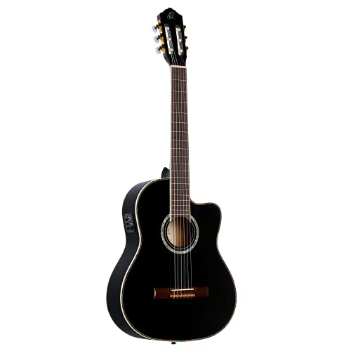 Ortega Classical Guitar Family Series Pro 44 Incluye funda BK Negro RCE141BK