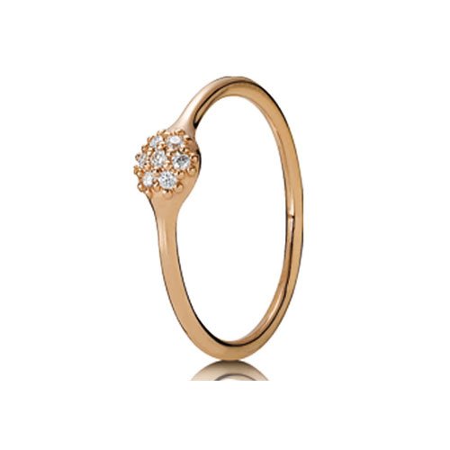 Pandora 970105RD-60 - Anillo de oro amarillo de 18 quilates, talla 20 (19,1 mm)