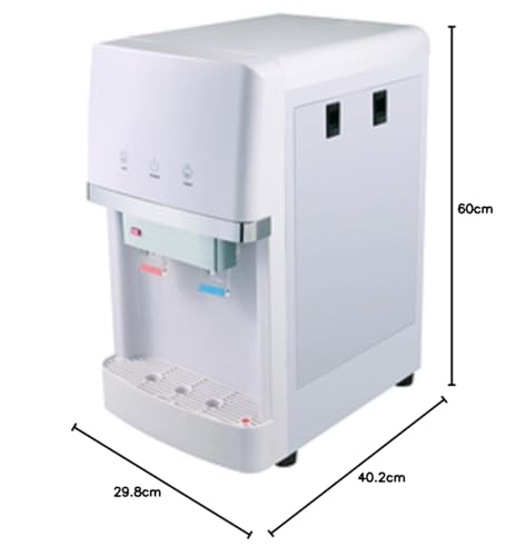 Fuente de Agua con Osmosis Inversa de 5 etapas. Modelo: Bbagua White Mini Cooler RO 2T. Filtros Inline estándar. Dispensación de Agua fría y Natural o fría y Caliente. Bbagua.