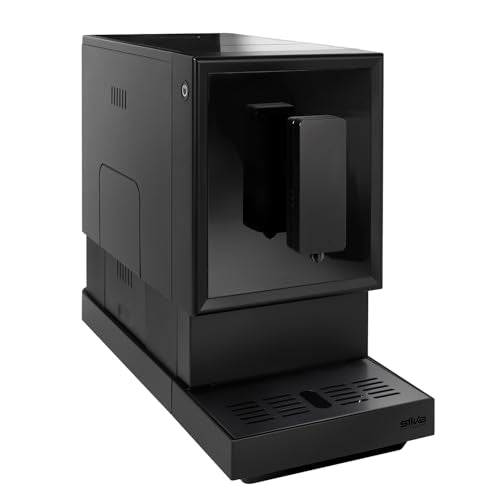 Silva Schneider Cafetera automática KVA 2400 | Compacta 18 cm | 19 Bar | Molinillo de acero inoxidable | Panel LED táctil | Modo de velocidad en 45 segundos – sin precalentamiento | Sistema Eco |