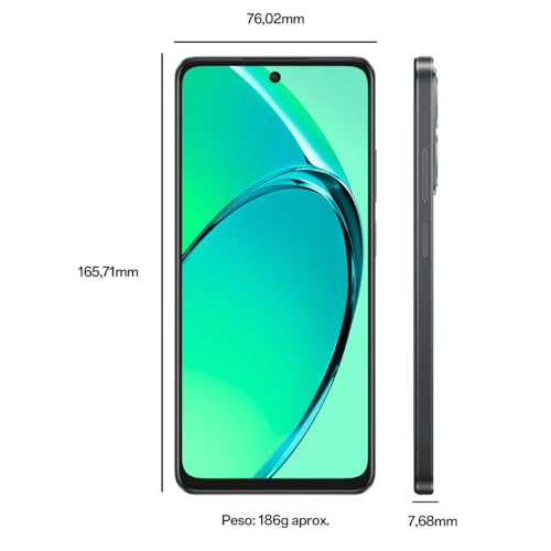OPPO A40 - Smartphone Libre, 8GB(4GB+4GB) 128GB, Pantalla HD+ LCD 6.7", Cámara 50+2+8 MP, Android, Batería 5100mAh, Carga Rápida 45W - Negro