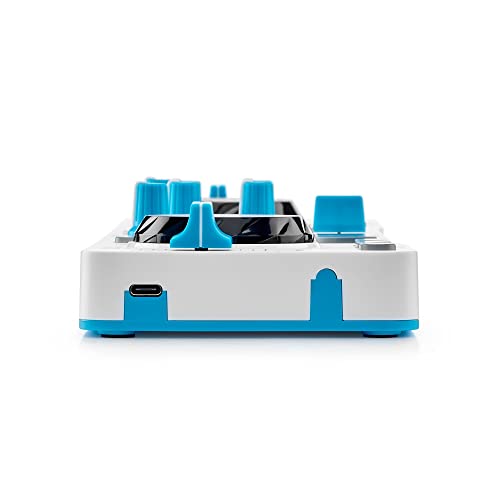 Hercules DJControl Mix Blue Edition – Controladora de DJ Inalámbrica Bluetooth para Smartphones - Exclusiva de Amazon