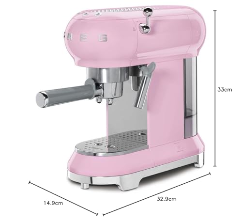 Smeg ECF01PKEU cafetera, Rosa