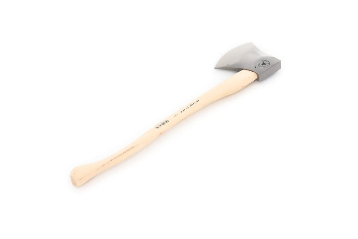 OCHSENKOPF Hacha deportiva, Empuñadura de madera de pacana, Funda para la hoja, Hoja de 190 mm, Longitud 800 mm, Con forma de pata de vaca, OX 440 H-2708