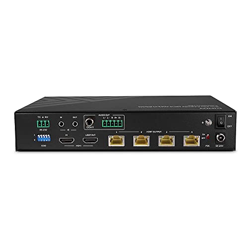 LINDY 38355 Extensor-Divisor de 4 puertos HDbaseT HDMI 4K60, Cat.6, 100m