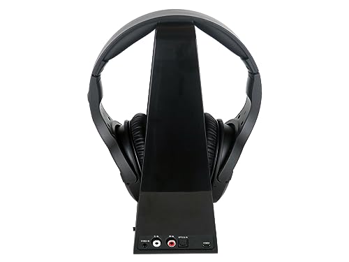 CGV | Hel Prelude 2 Auriculares inalámbricos TV-HiFi (supraaural, transmisión de Audio Digital (2,4 GHz) con estación de Carga, 30 m de Alcance) Negro
