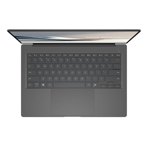 ASUS Zenbook A14 OLED UX3407QA-QD349W Copilot+ PC - Ordenador Portátil 14" WUXGA (Qualcomm Snapdragon X1-26-100, 16GB RAM, 1TB SSD, Qualcomm Adreno GPU, Win 11 Home) Gris Islandés – Tec. QWERTY ESP