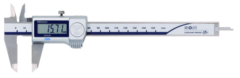 Mitutoyo Calibre digital 500-706-20 o salida de datos/rodillo de accionamiento, grado de protección: IP67, rango de medición 0-150 mm