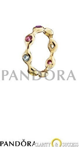 Pandora - Anillo de oro blanco de 18 quilates, talla 16 (17,84 mm)