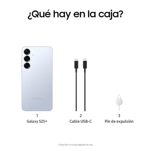 Samsung Galaxy S25+ 512GB Teléfono Móvil con IA, Galaxy AI, 12GB RAM, Cámara 50MP, Dual SIM, IP68, Garantía del Fabricante 3 Años + 1 Año Extra, Color Azul (Versión Española)