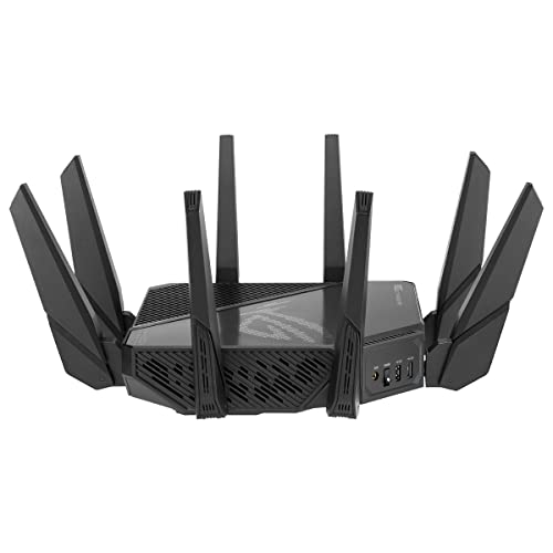 ASUS ROG Rapture GT-AX11000 Pro - Router Gaming WiFi 6 extensible de triple banda, puertos 10G y 2.5G, ASUS RangeBoost Plus, triple nivel de aceleración de juegos, seguridad de red, AiMesh